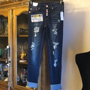 NWT Sz 3 “Indigo Rein” distressed PRICE FIRM